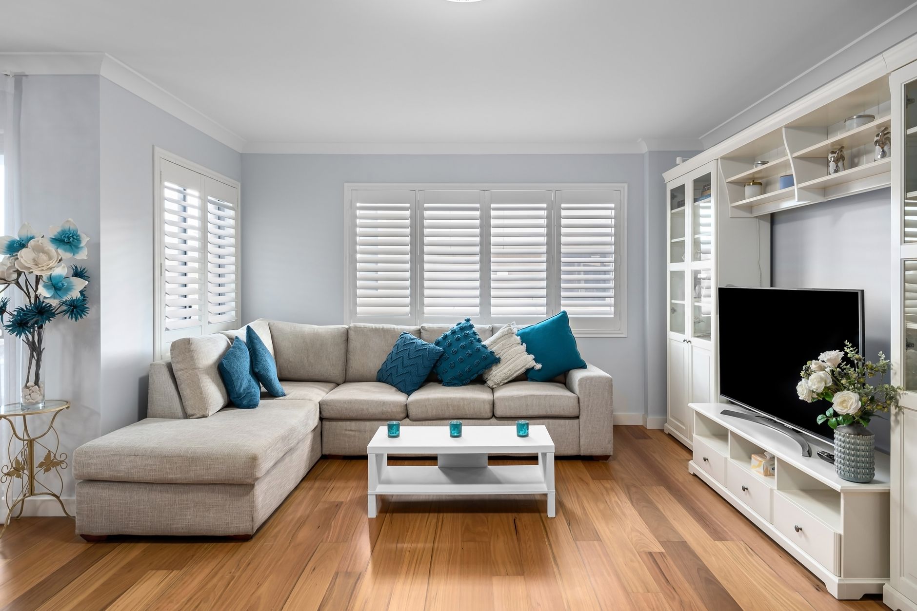 Tidy clean home living room
